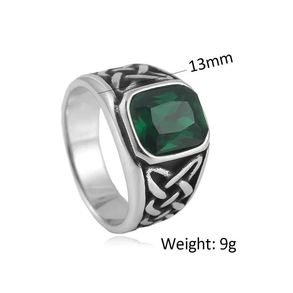 Chevalière Rouge Celtique - Bague Punk Viking - Image 8