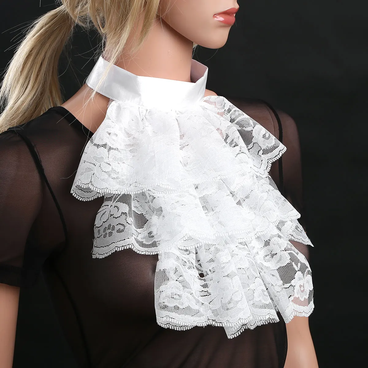 Col Jabot Femme Amovible - Victorien - Image 3