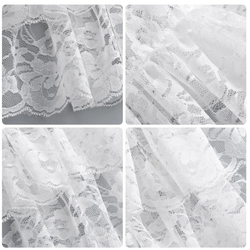 Col Jabot Femme Détachable - Volants Victoriens en Dentelle - Image 4