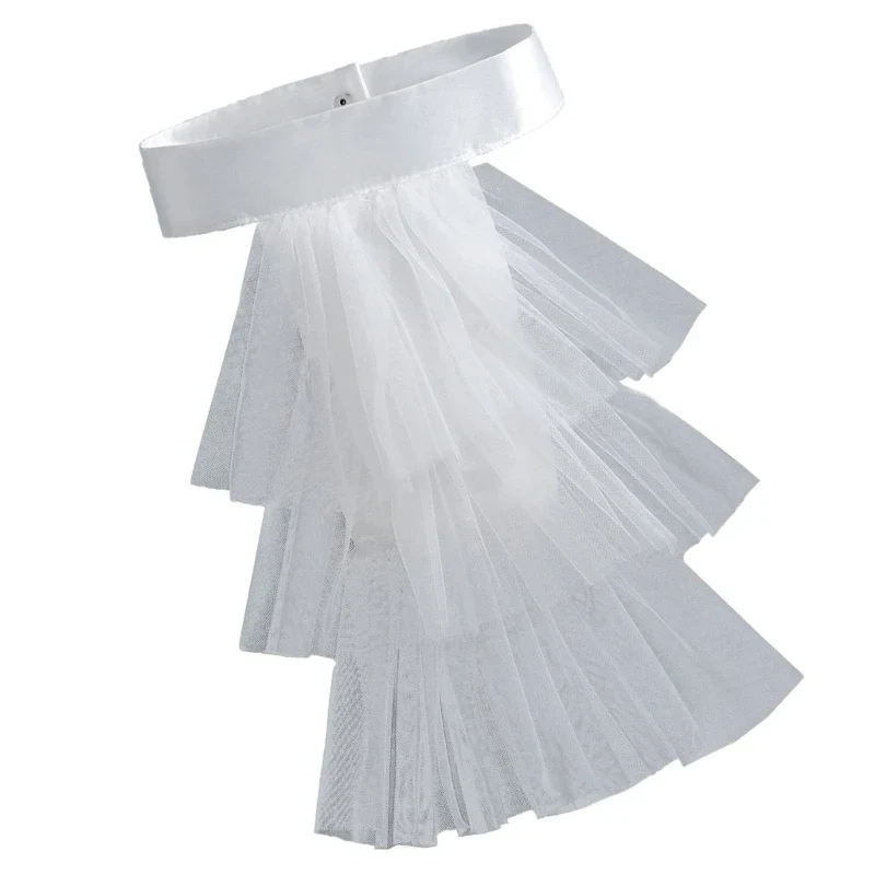 Col Jabot Femme Détachable - Volants Victoriens en Dentelle - Image 9