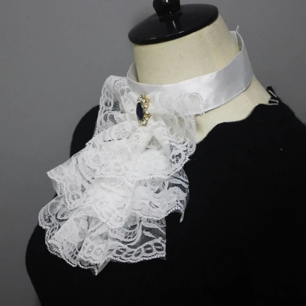 Col Jabot Femme Gothique - Dentelle Victorienne Multi-Styles - Image 13
