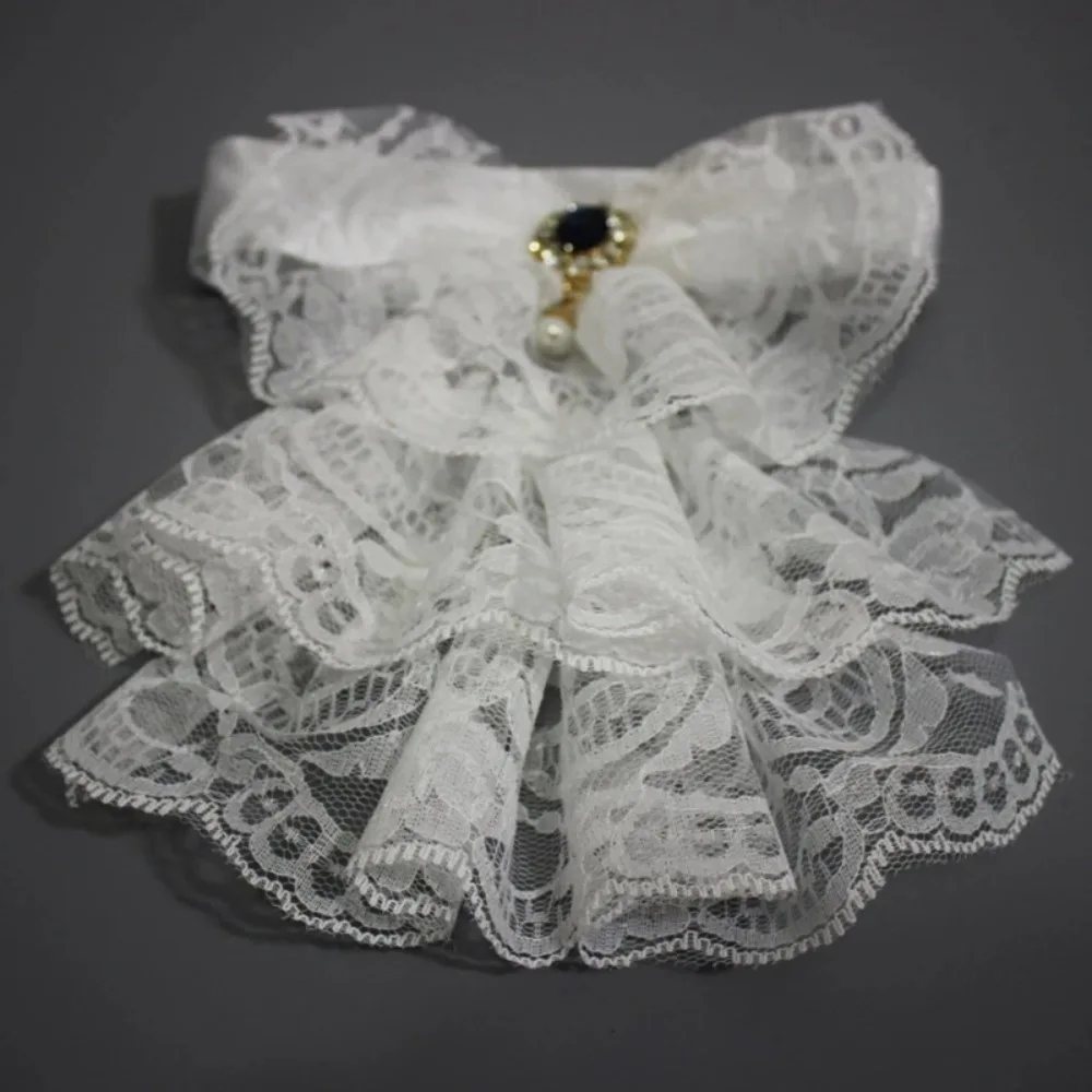Col Jabot Femme Gothique - Dentelle Victorienne Multi-Styles - Image 15