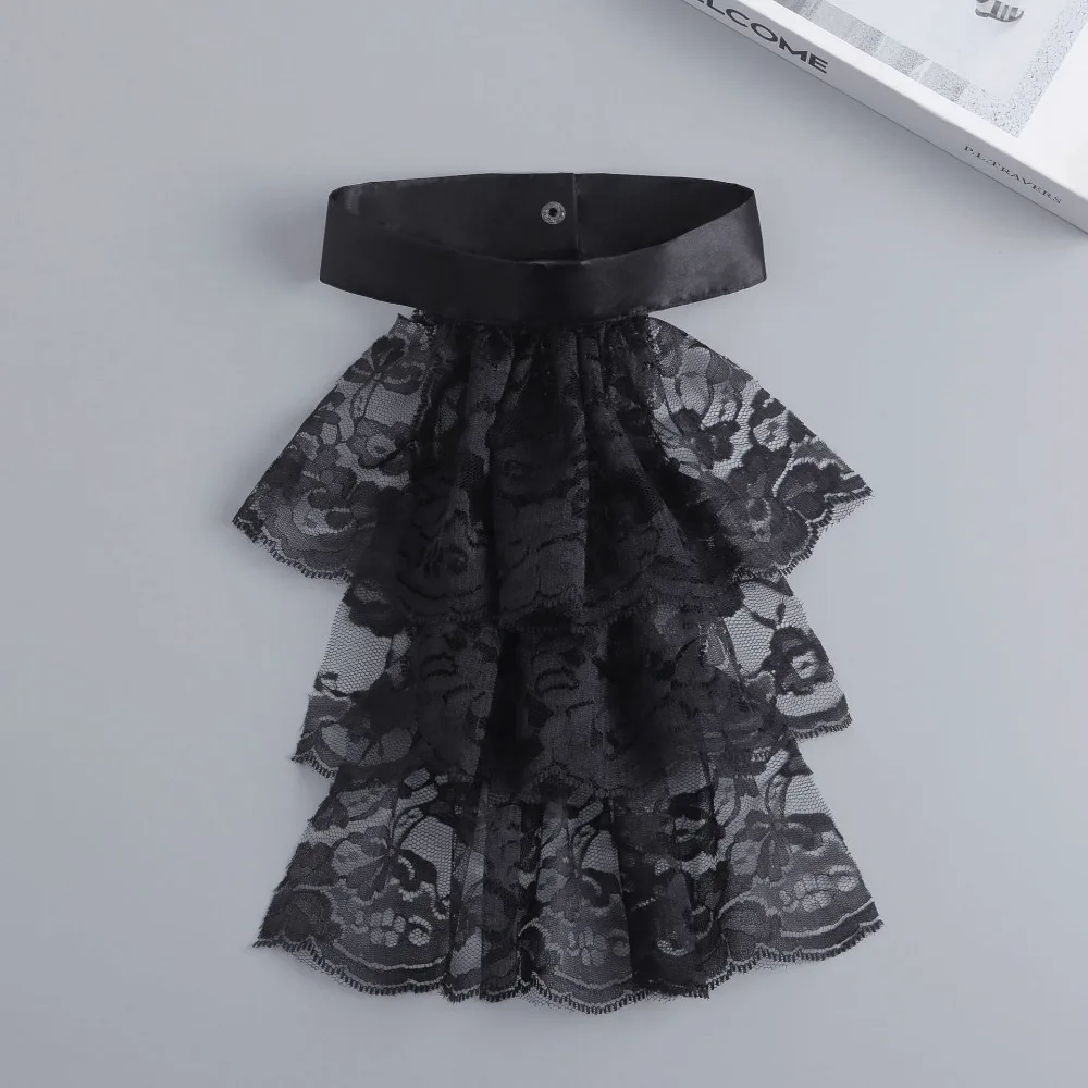Col Jabot Femme Gothique - Dentelle Victorienne Multi-Styles - Image 7