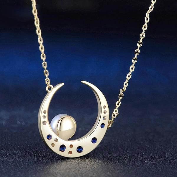 Pendentif Steampunk Croissant de Lune - Image 4