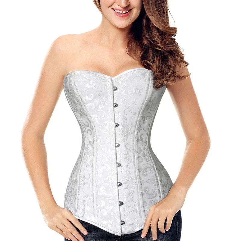 Corset Blanc Satin — Constance - Image 2