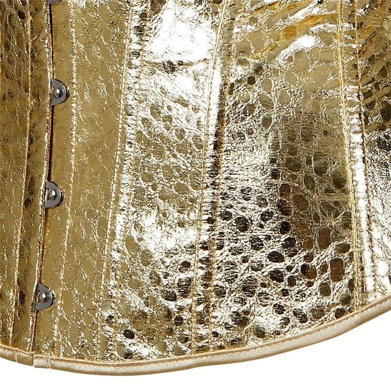 Corset Doré Femme - Feuilles d'Or - Image 6