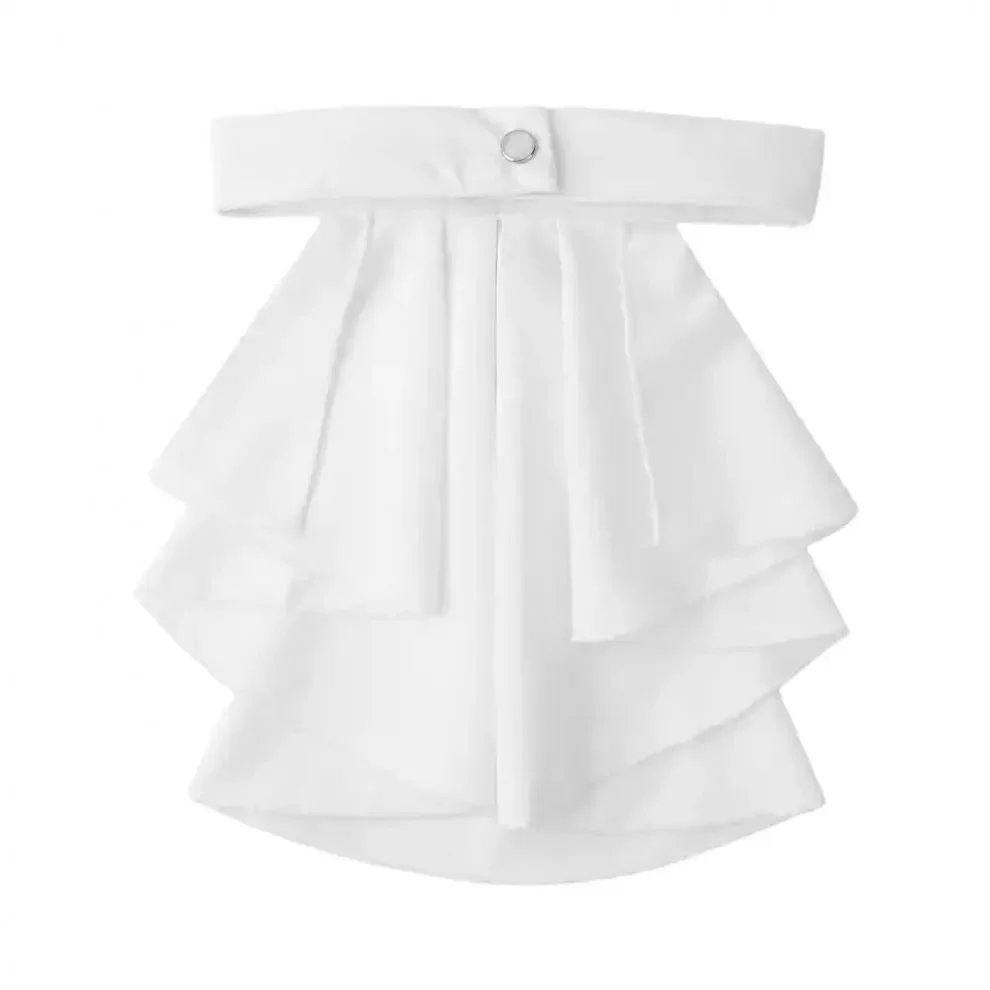 Faux Col Victorien Blanc - Jabot Noble Renaissance - Image 9