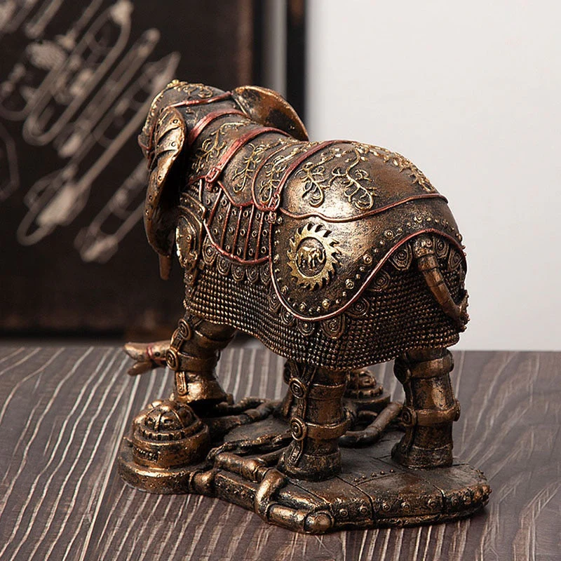 Décoration Steampunk Eléphant Mécanique - Image 2