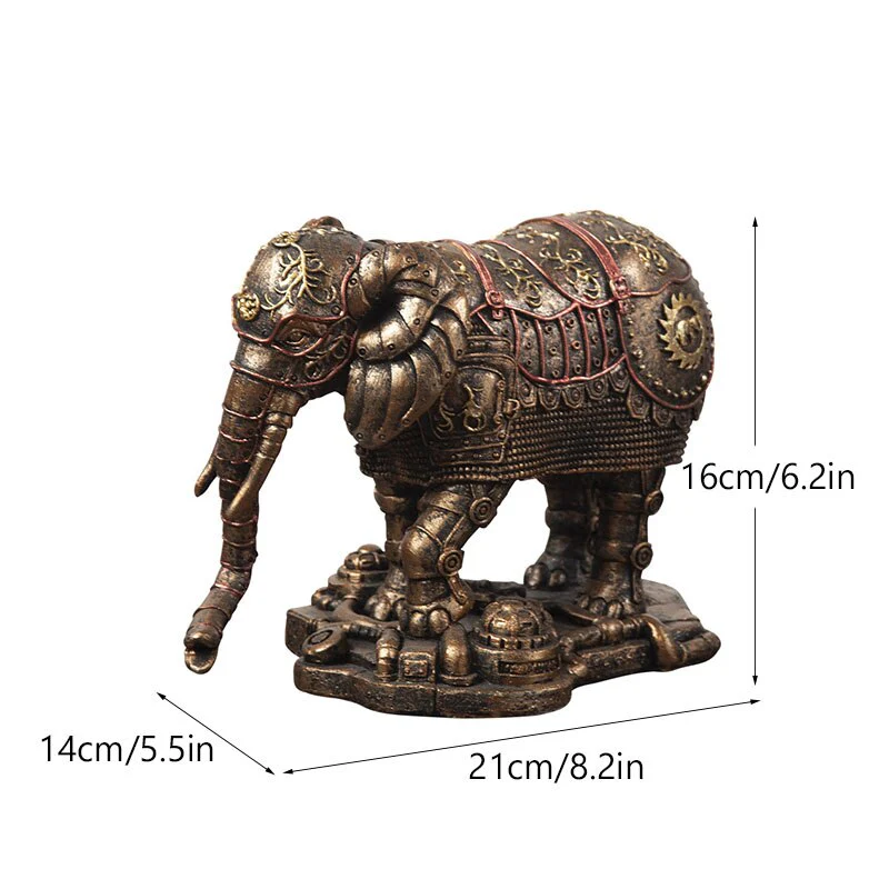 Décoration Steampunk Eléphant Mécanique - Image 5