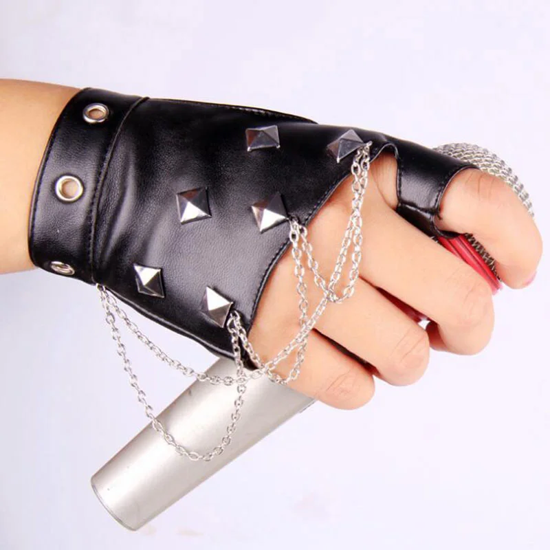 Gants en cuir sans doigts - Image 2