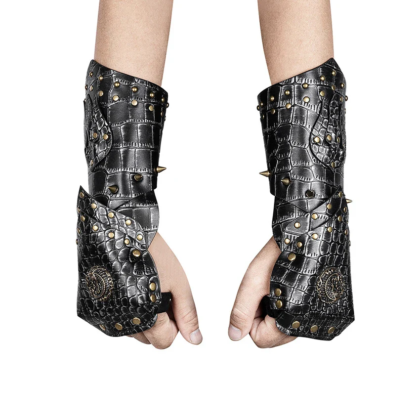 Gants Steampunk à Rivets et Protège Poignets