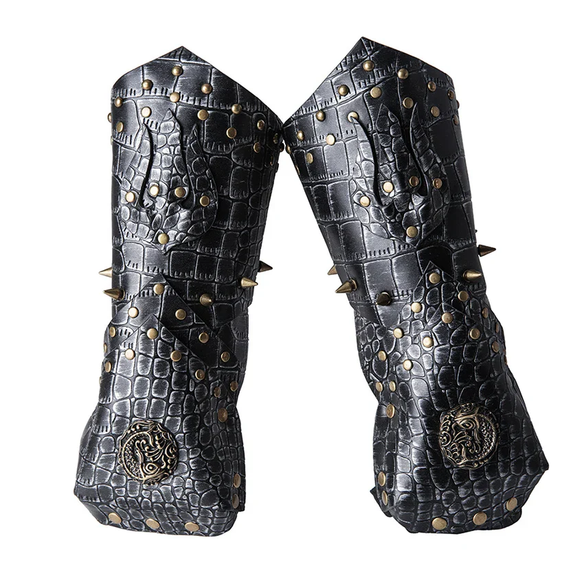 Gants Steampunk à Rivets et Protège Poignets - Image 3