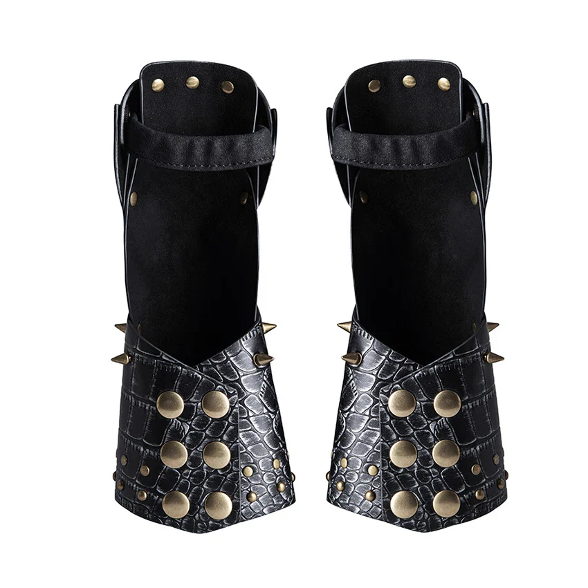 Gants Steampunk à Rivets et Protège Poignets - Image 6