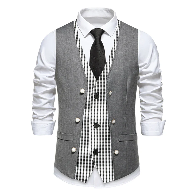 Gilet Costume Homme Vintage - Effet Deux Pièces - Image 3