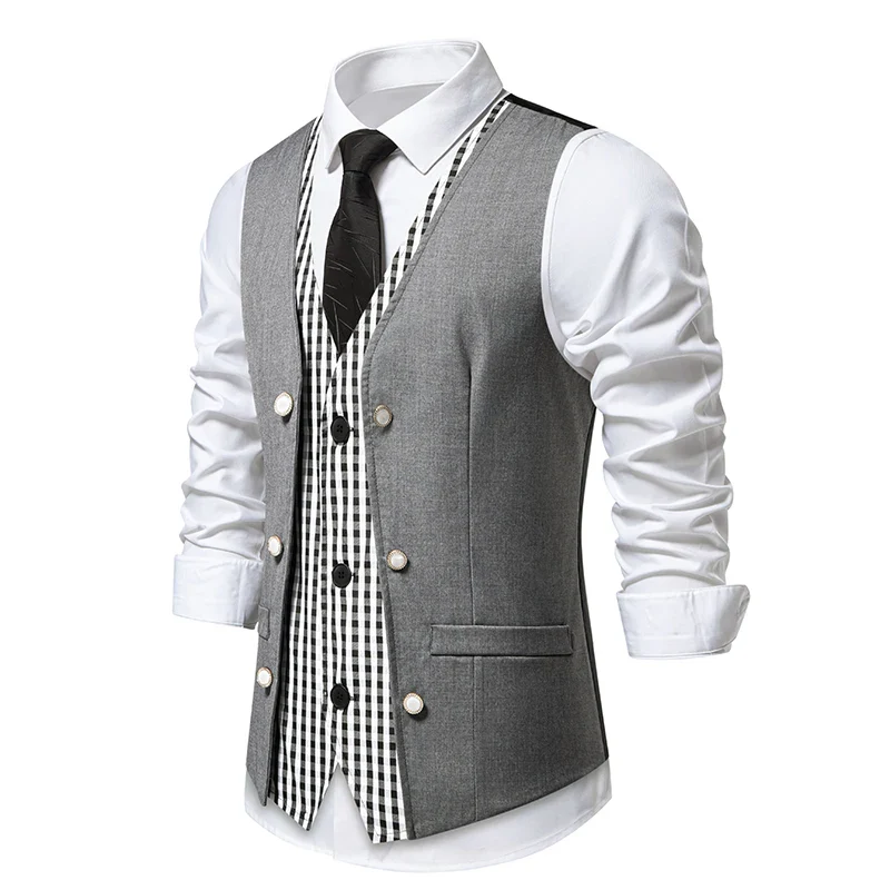 Gilet Costume Homme Vintage - Effet Deux Pièces - Image 4