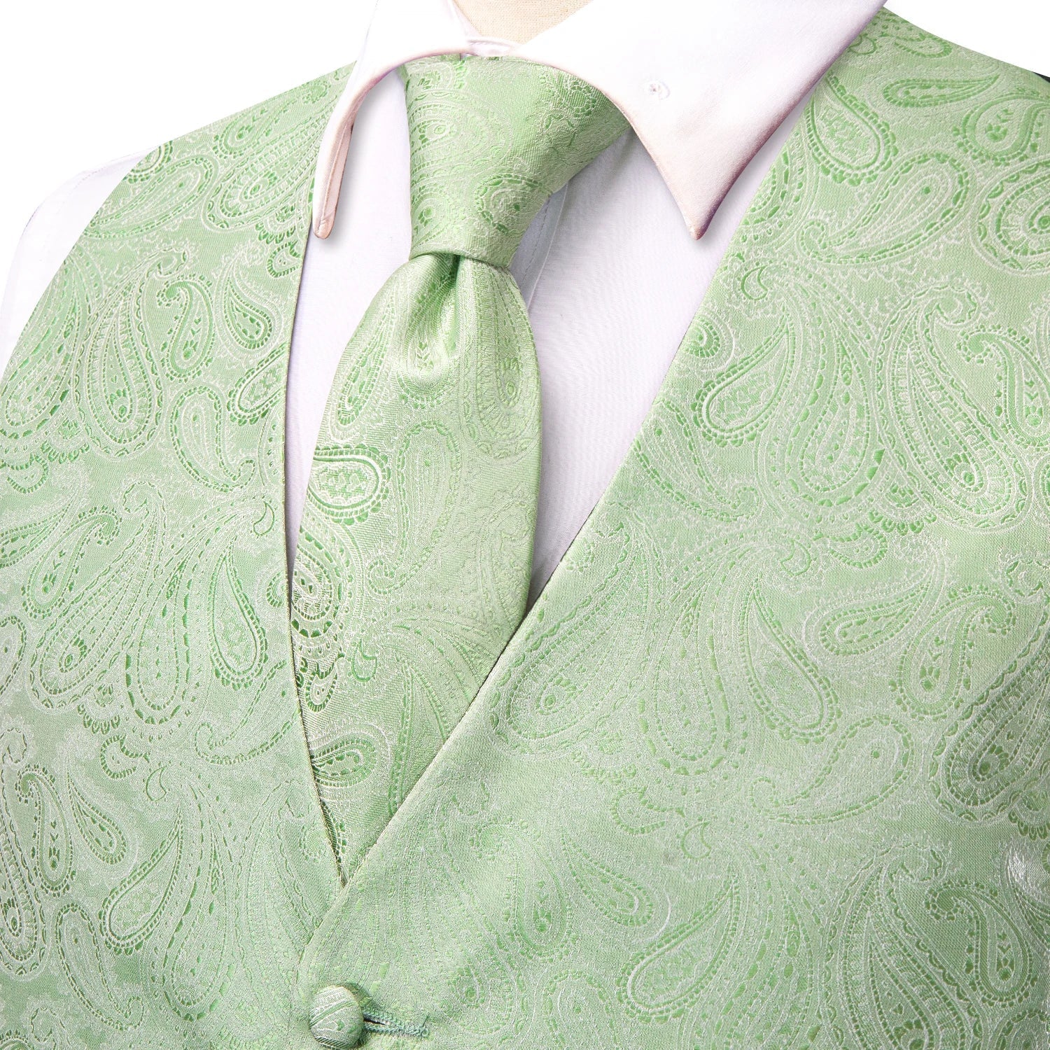 Gilet Costume Homme Vert - Image 3