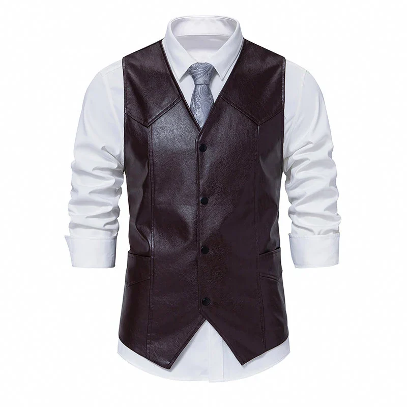 Gilet Cuir Homme Sans Manche - Dorian Gray - Image 4