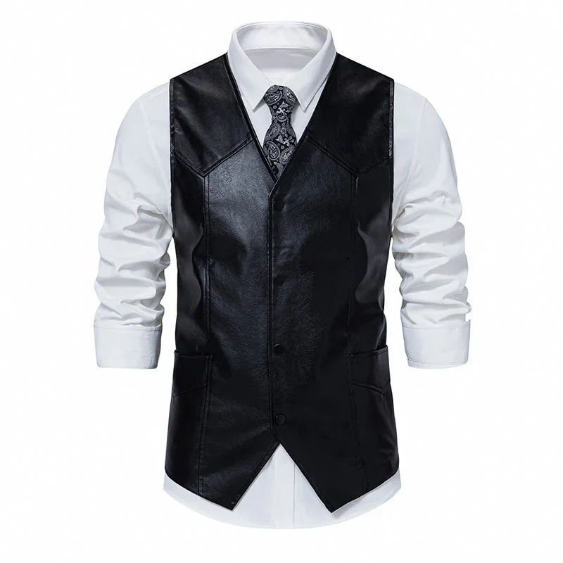 Gilet Cuir Homme Sans Manche - Dorian Gray - Image 5