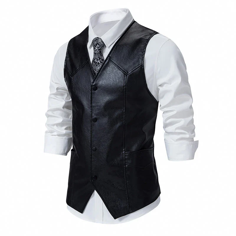 Gilet Cuir Homme Sans Manche - Dorian Gray - Image 6
