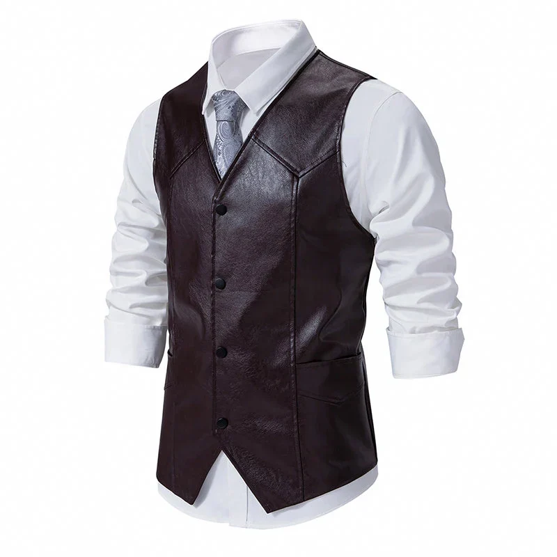 Gilet Cuir Homme Sans Manche - Dorian Gray - Image 7