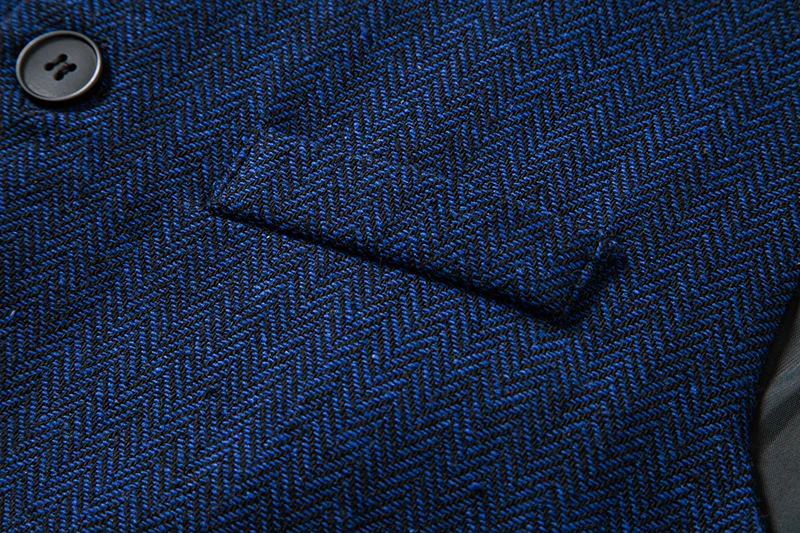 Gilet Homme Chevrons Vintage - Tweed Ajusté - Image 15