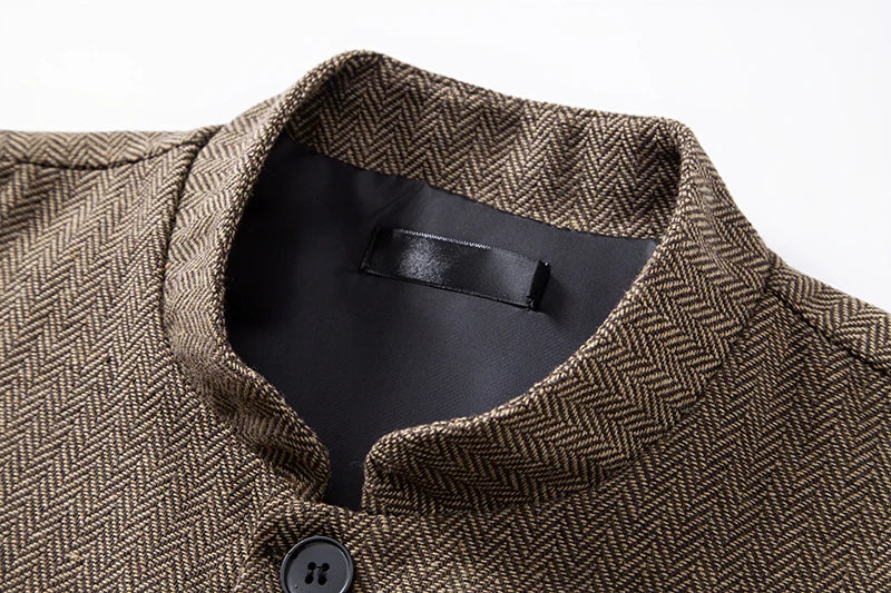 Gilet Homme Chevrons Vintage - Tweed Ajusté - Image 19