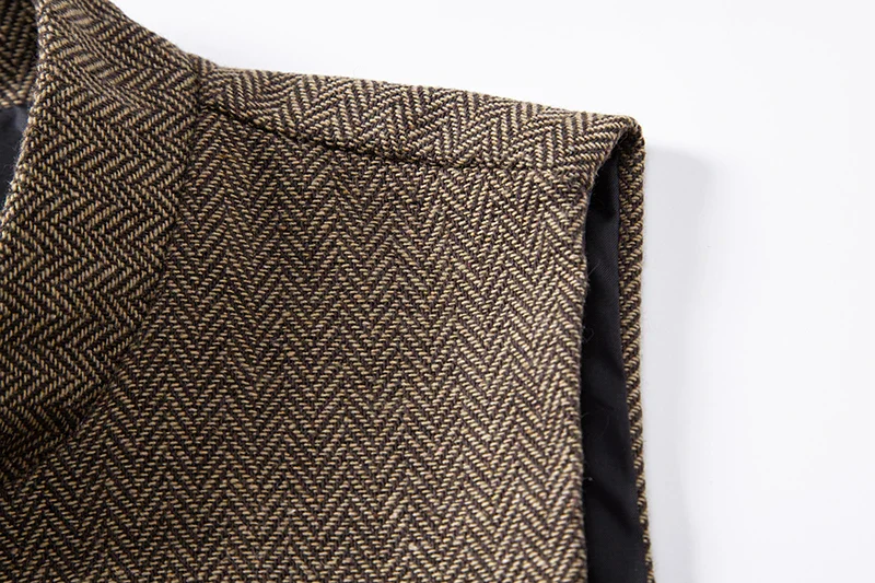 Gilet Homme Chevrons Vintage - Tweed Ajusté - Image 20