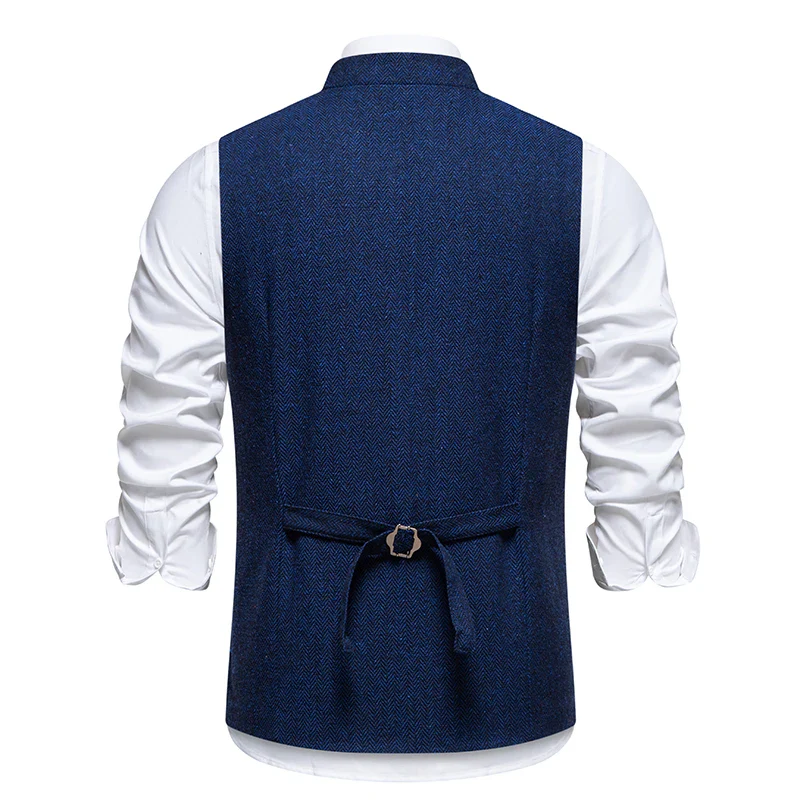 Gilet Homme Chevrons Vintage - Tweed Ajusté - Image 6