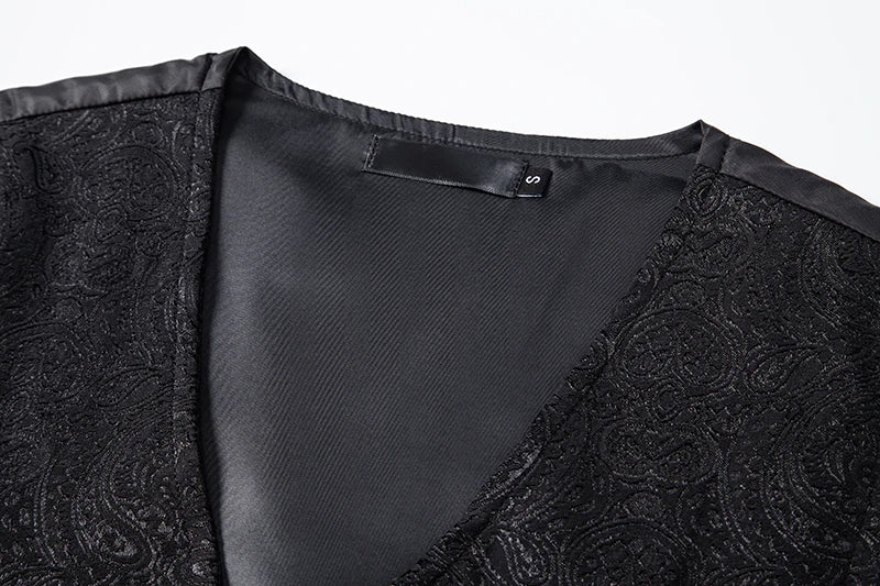 Gilet Jacquard Homme - Style Dandy Victorien - Image 10