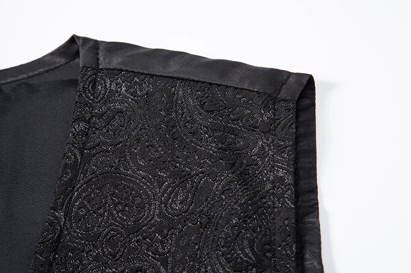 Gilet Jacquard Homme - Style Dandy Victorien - Image 11