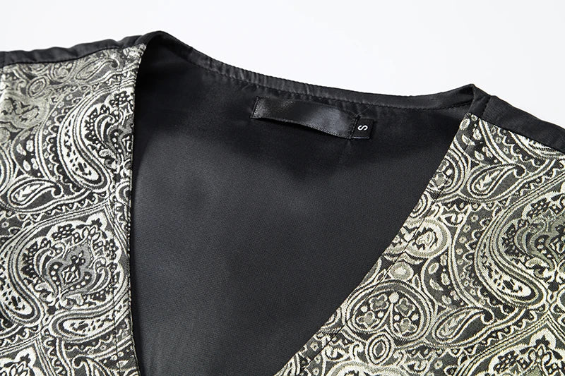 Gilet Jacquard Homme - Style Dandy Victorien - Image 24
