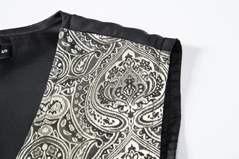 Gilet Jacquard Homme - Style Dandy Victorien - Image 25