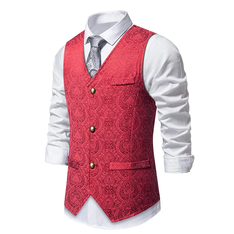Gilet Jacquard Homme - Style Dandy Victorien - Image 4