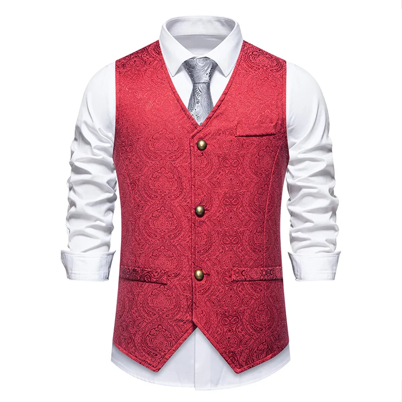 Gilet Jacquard Homme - Style Dandy Victorien - Image 5