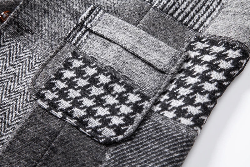 Gilet Patchwork Homme - Tweed Vintage - Image 15