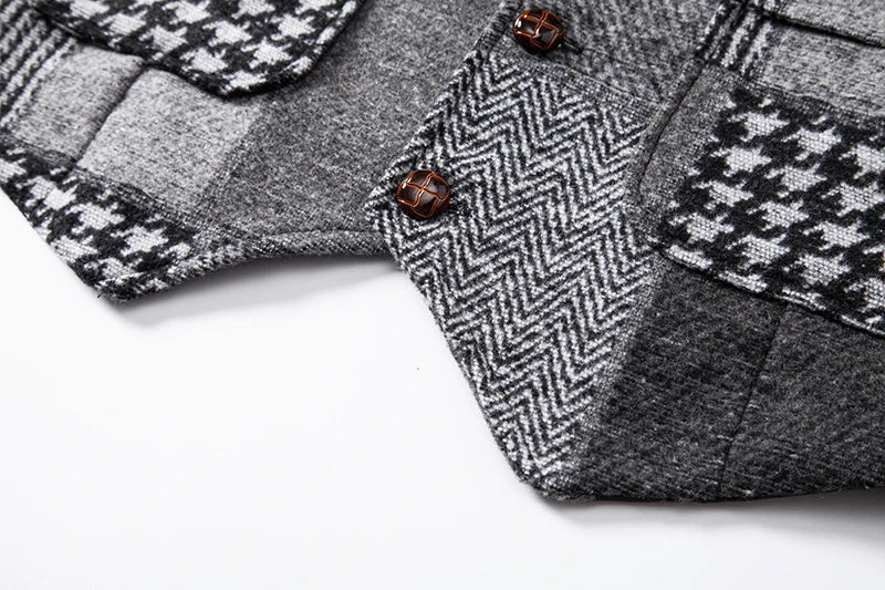 Gilet Patchwork Homme - Tweed Vintage - Image 16