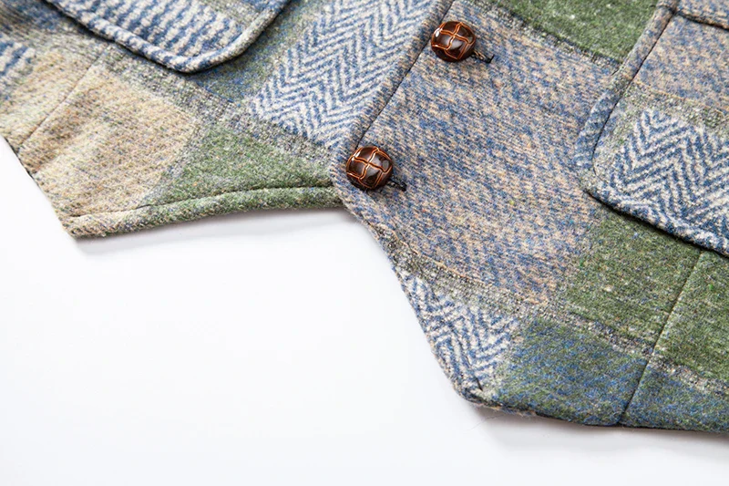 Gilet Patchwork Homme - Tweed Vintage - Image 34