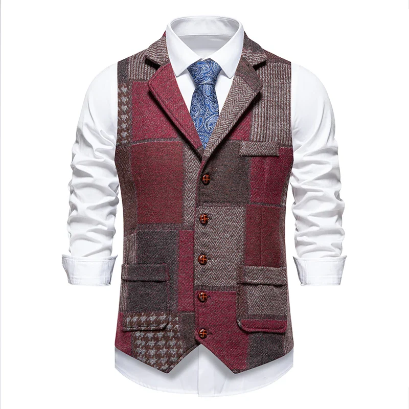 Gilet Patchwork Homme - Tweed Vintage - Image 6