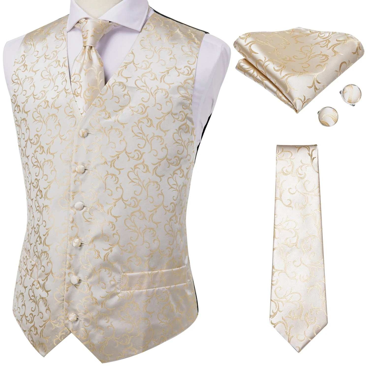 Gilet Sans Manche — Jacquard Victorien - Image 6