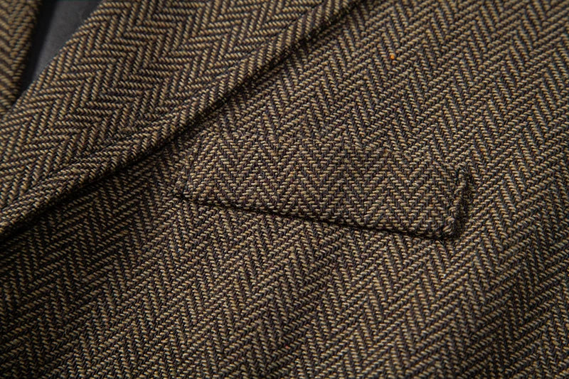 Gilet Tweed Homme Vintage - Revers et Poches - Image 25