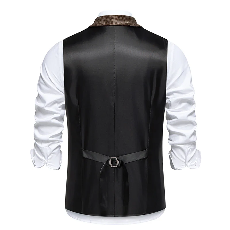 Gilet Tweed Homme Vintage - Revers et Poches - Image 3