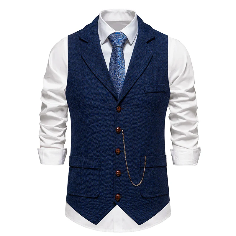 Gilet Tweed Homme Vintage - Revers et Poches - Image 9