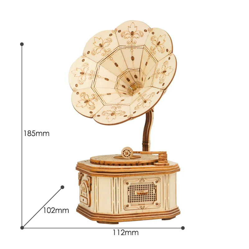 Maquette Gramophone en Bois DIY - Image 3