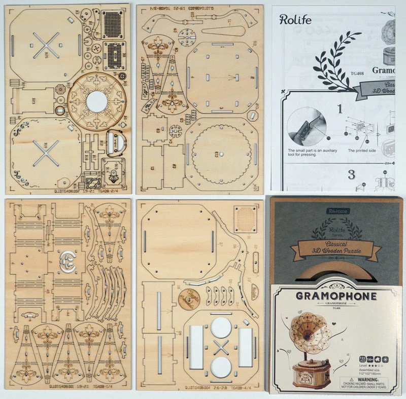 Maquette Gramophone en Bois DIY - Image 5