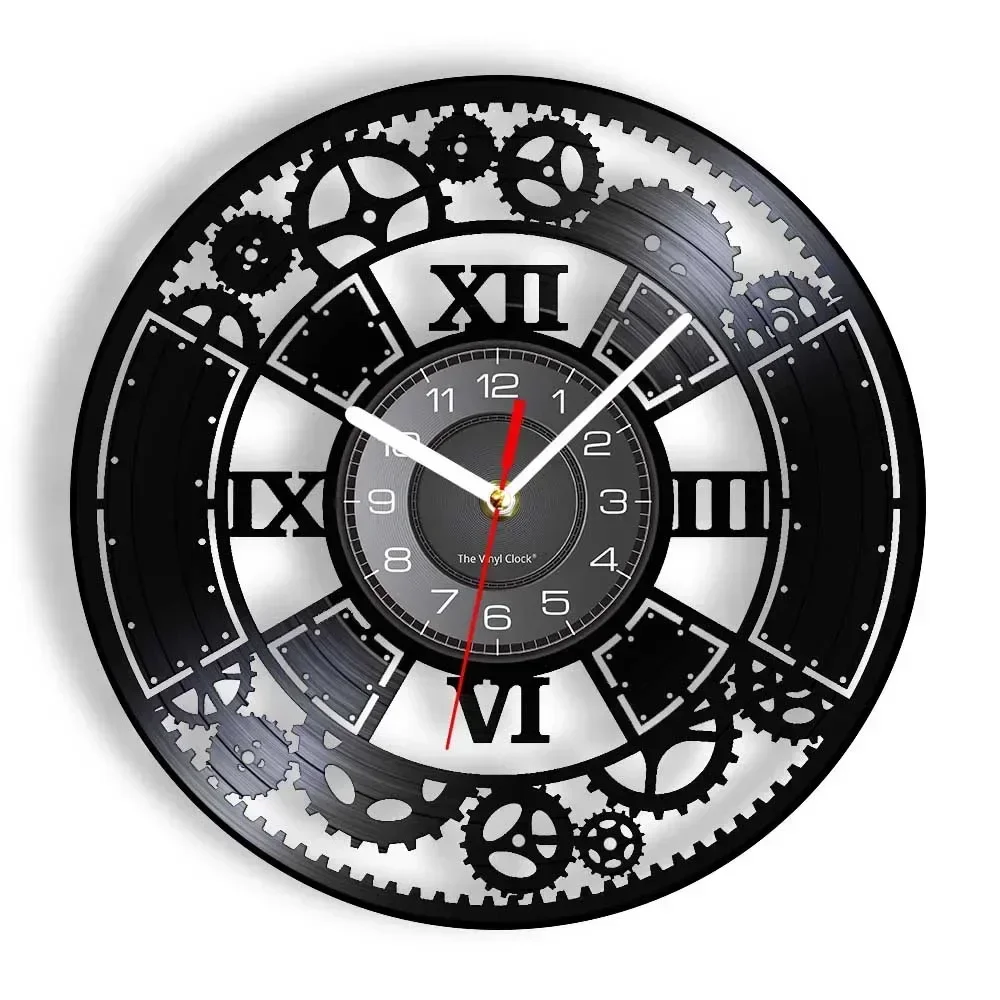 Horloge Vinyle Noire Steampunk - Image 14