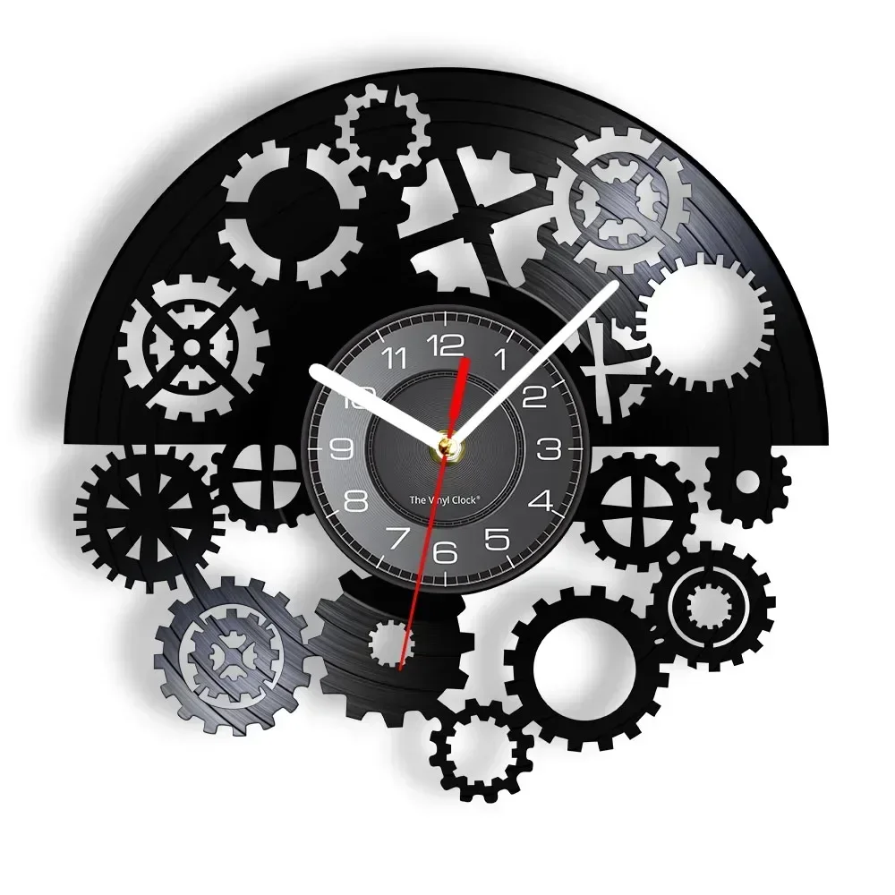 Horloge Vinyle Noire Steampunk - Image 16