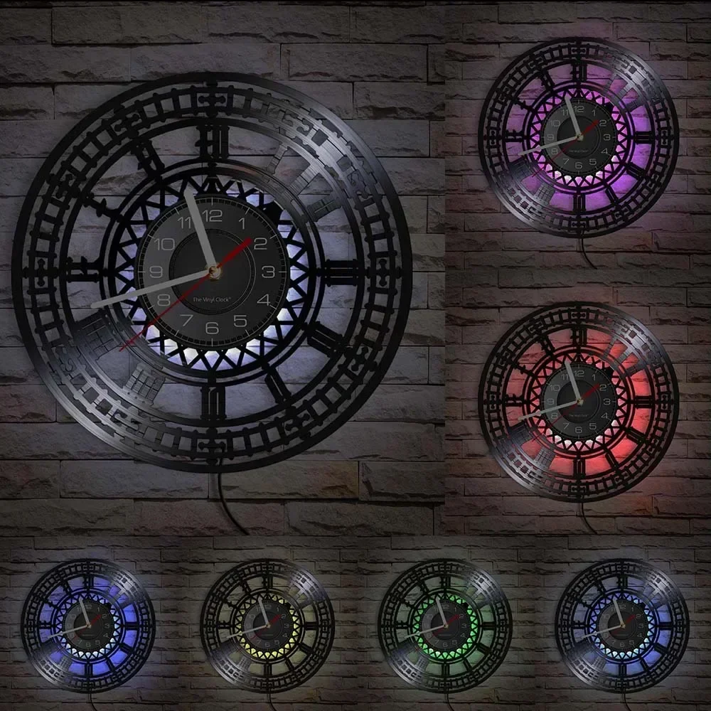 Horloge Vinyle Noire Steampunk - Image 17