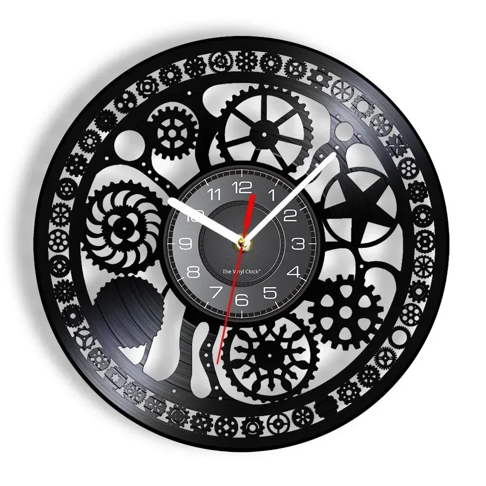 Horloge Vinyle Noire Steampunk - Image 18