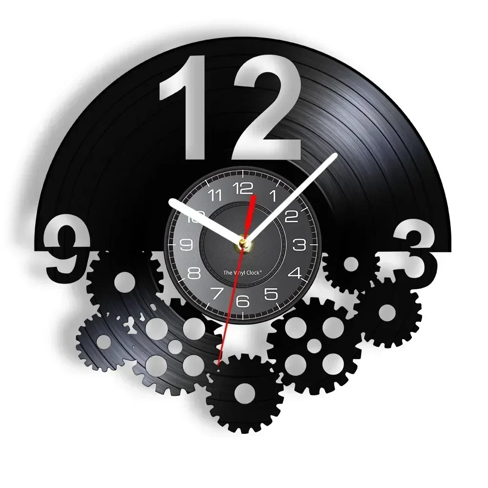 Horloge Vinyle Noire Steampunk - Image 20