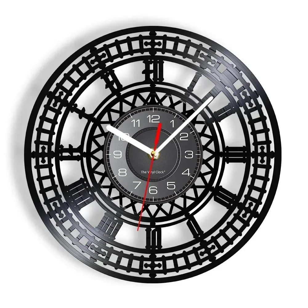 Horloge Vinyle Noire Steampunk - Image 8